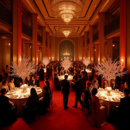 국립중앙박물관에서 열린 화려한 문화 행사 갈라 디너